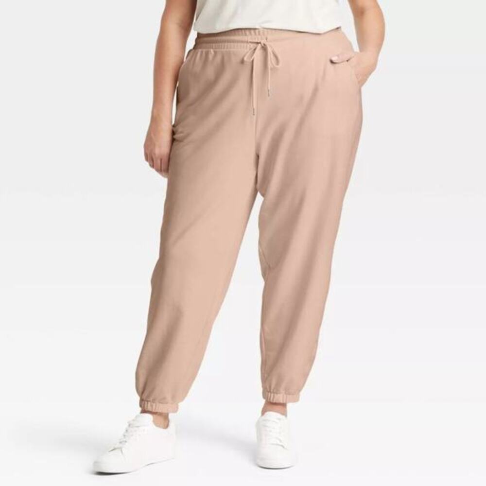 Ava & Viv Womens 2X Brown Jogger Elastic Waist Stretch Pants Size 2X